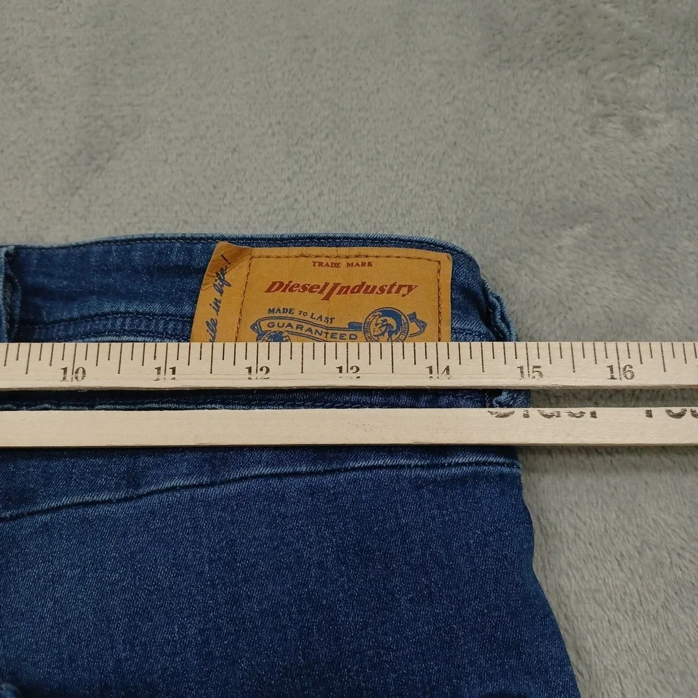Diesel Jeans Mens 29x32 Blue‎ Denim Slim Tapered Belther Button Fly